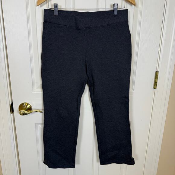 Quince Ultra-Stretch Ponte Kick Flare Pants Charcoal Medium EUC - Picture 5 of 8